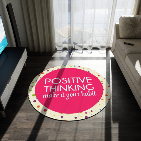 Positive Thinking Round Rug